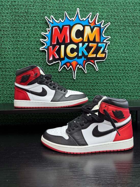 Nike Shoes - Nike Air Jordan 1 Retro High OG Satin Black Toe Women’s Size 12/10.5M